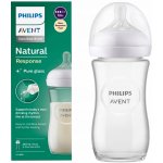 Philips Avent láhev Natural Response skleněná transparentní 240 ml – Zboží Dáma