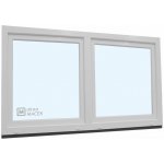 KNIPPING Plastové okno - 70 AD, 1800x900 mm, O/OS sloupek, bílá Sklo: čiré – Hledejceny.cz