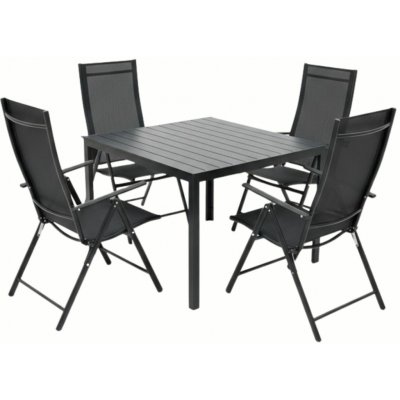Vikio Zahradní set 90x90 pro 4 osoby V133 černá – Hledejceny.cz