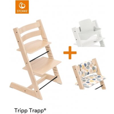 Stokke Zvýhodněný set Tripp Trapp Natural + Polstrování Soul System + Baby set White – Hledejceny.cz