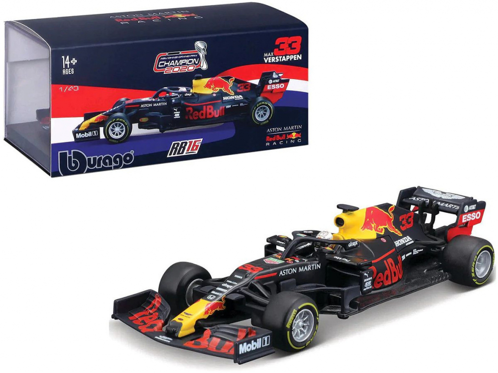 Signature BBurago Model Bull Racing F1 RB18 1 Max Verstappen 2022 červená 1:43