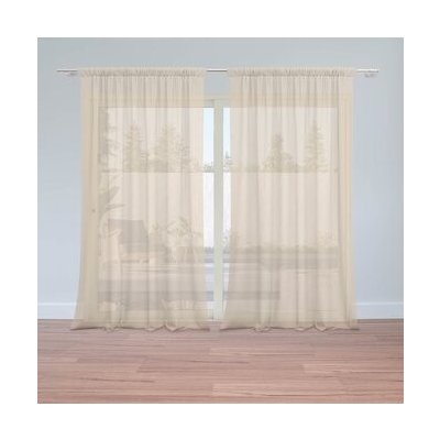 Sablio Záclony Světle béžová: 2ks 150x250cm – Hledejceny.cz