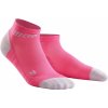 CEP kotníkové běžecké kompresní ponožky 3.0 růžová rose světle šedá