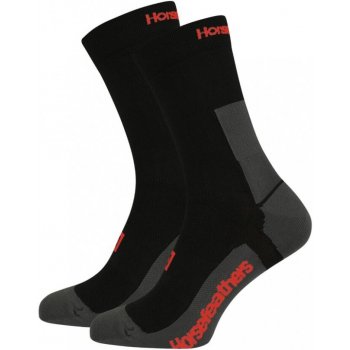 Horsefeathers Cyklistické ponožky Cadence Long Socks Black Red