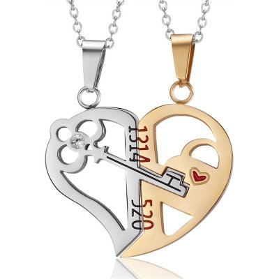 Impress Jewelry Double ocelové přívěsky LOVE CODE Zlato-stříbrné 200311164058 – Zbozi.Blesk.cz