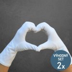 Knitva dámské rukavice ze 100% bavlny 2 páry bílé – Zboží Dáma