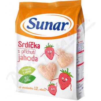 Sunar Snack jahodová srdíčka 50 g