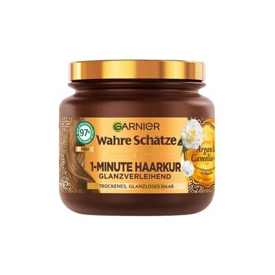 GARNIER Pravé poklady 1-Minute kúra na vlasy s arganovým a kaméliovým olejem 340 ml – Hledejceny.cz