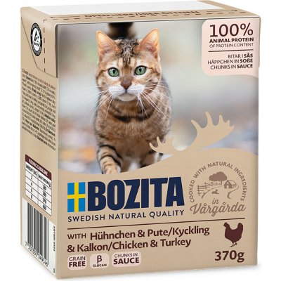 Bozita Cat kousky v omáčce s kuřecím a krůtím 6 x 370 g