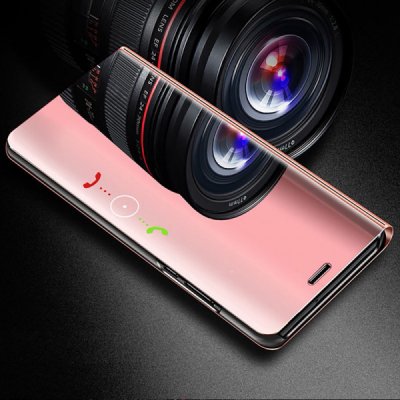 Pouzdro SES Zrdcadlové silikonové flip Samsung Galaxy A51 A515F - růžové