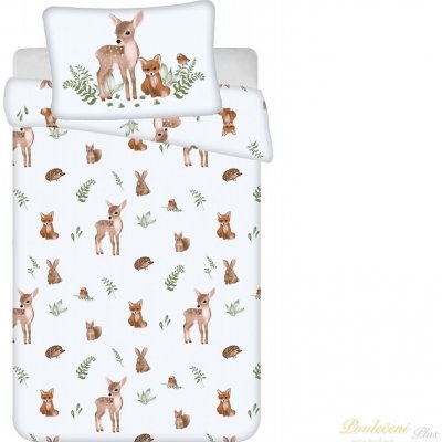 Jerry Fabrics povlečení do postýlky Lesní zvířátka baby 100 x 135 cm 40 x 60 cm – Zboží Dáma