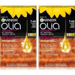 GARNIER Olia 7.40 Intenzivní měděná 2 × 174 ml