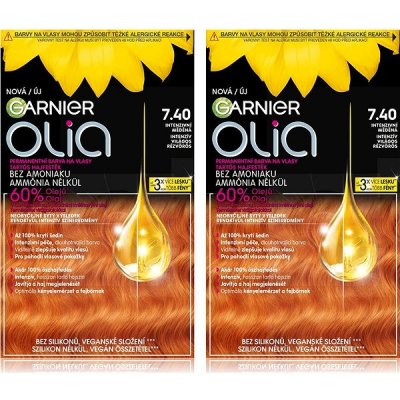 GARNIER Olia 7.40 Intenzivní měděná 2 × 174 ml – Zboží Mobilmania