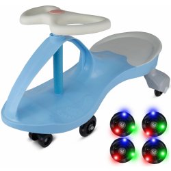 MalPlay Autíčko s osvětlenými LED koly houpací autíčko modré