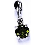 Čištín Stříbrný přívěsek přírodní vltavín P 1250/22 – Zboží Dáma