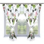 Fliying Hotové kusové záclony - L220 zelená/bílá 300x160 cm – Hledejceny.cz