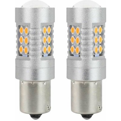 Žárovky LED CANBUS 3030 24SMD 1156 BAU15S PY21W Amber 12V/24V, AMiO 02580 – Sleviste.cz