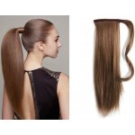 CLIP IN CULÍK 100% LIDSKÉ REMY VLASY 50CM STŘEDNÉ HNĚDÝ – Zboží Dáma