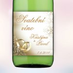 Etiketa na víno ZLATÉ PRSTENY 9 x 10 cm - zlatá (6 ks/bal) – Zboží Dáma