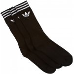 Ponožky adidas SOLID CREW SOCK 3 PÁRY 3134 Černá / Bílá – Zboží Mobilmania