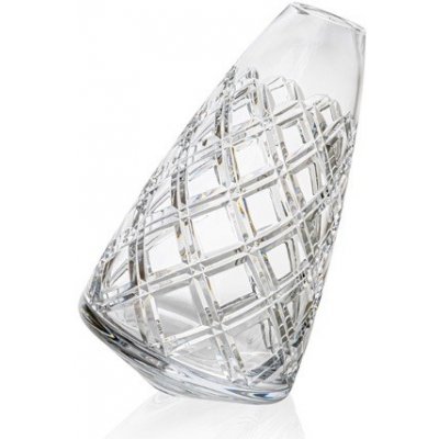Křišťálová váza šikmá, BORDER, Gold Crystal, 33,3 cm – Zboží Dáma