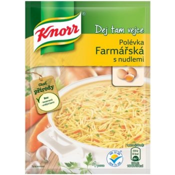 Knorr Dej Tam Vejce Farmářská polévka s nudlemi 93g od 22 Kč - Heureka.cz