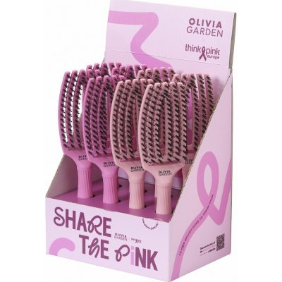 Olivia Garden Fingerbrush ThinkPink 2025 Limitovaná edice Display 2 x 4 kusy – Sleviste.cz