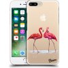 Pouzdro a kryt na mobilní telefon Apple Pouzdro Picasee silikonové Apple iPhone 7 Plus - Flamingos couple čiré
