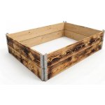 Benco Vyvýšený záhon dřevěný 120 x 80 x 20 cm přírodní smrkové dřevo – Zboží Mobilmania