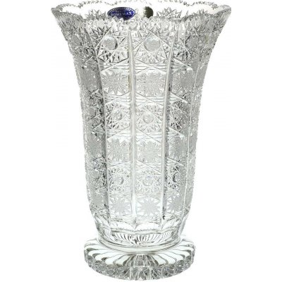Bohemia Crystal broušená skleněná váza 80838/255mm. Bohatý brus klasik. – Hledejceny.cz