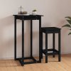 Barový stolek Petrashop Barový stolek 60 x 60 x 110 cm masivní borové dřevo černý