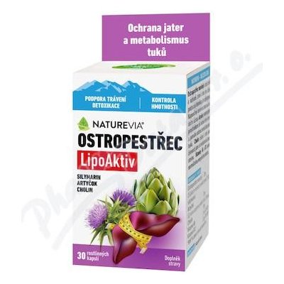 NatureVia Ostropestřec LipoAktiv 30 tablet – Hledejceny.cz
