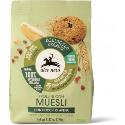 Alce Nero BIO Sušenky s müsli s extra panenským olivovým olejem 250 g