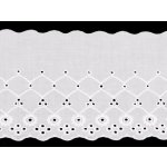 Prima-obchod Bavlněná madeira - štykování šíře 12 cm, barva Off White – Zboží Dáma