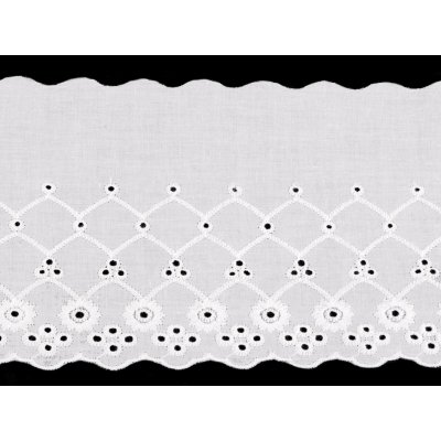 Prima-obchod Bavlněná madeira - štykování šíře 12 cm, barva Off White – Zboží Dáma