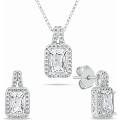 Brilio Silver Třpytivý set stříbrných šperků se zirkony SET262W – Hledejceny.cz