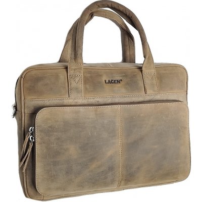 Lagen LG-5002 manažerská taška broušená kůže hnědá – Hledejceny.cz