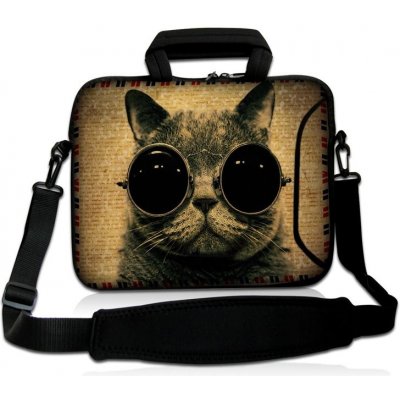 Huado taška přes rameno 17.4" Kočka s brýlemi Huado S17-25971 – Zboží Mobilmania