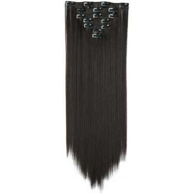 Clip in příčesek - tmavá hnědá až černá /2 – Zboží Dáma