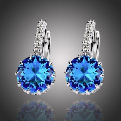 Sisi Jewelry Swarovski Elements Bernadette Topaz E1110-ET-403B světle modrá