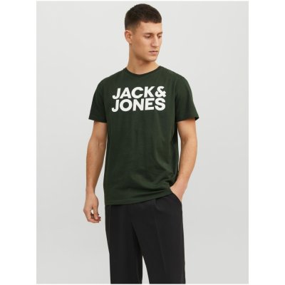 Jack & Jones pánské tričko Corp tmavě zelené