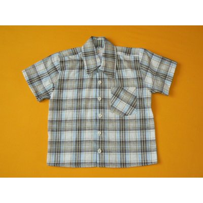 Arex košile kostkovaná krátký rukáv modrozelená – Sleviste.cz