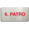 Piktogram Accept Piktogram "6. PATRO" (160 × 80 mm) (stříbrná tabulka - barevný tisk bez rámečku)