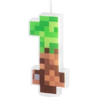 Dortová svíčka Pixely "1" 7 cm – Sleviste.cz