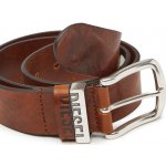 Diesel opasek Diesel LOGO B-VISIBLE belt hnědá – Zboží Dáma