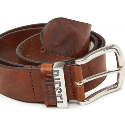 Diesel opasek Diesel LOGO B-VISIBLE belt hnědá – Zboží Dáma