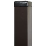 Sloupek DAMIPLAST® Zn+poplast 60/60/1,5 mm, výška dle výběru, barva: hnědá vč.krytky 65x65 Délka v mm: 2600 – Hledejceny.cz