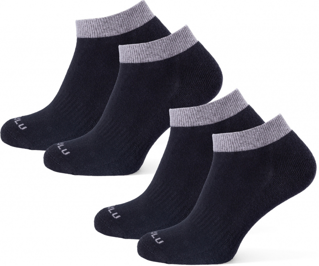 Zulu ponožky Everyday 100M 2-pack černá/šedá