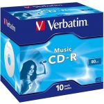 Verbatim CD-R 700MB 16x, AZO, Audio, jewel, 10ks (43365) – Hledejceny.cz