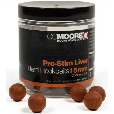 CC Moore Tvrzené boilies Pro-Stim Liver Hard Hookbaits 15mm 50ks – Zboží Mobilmania